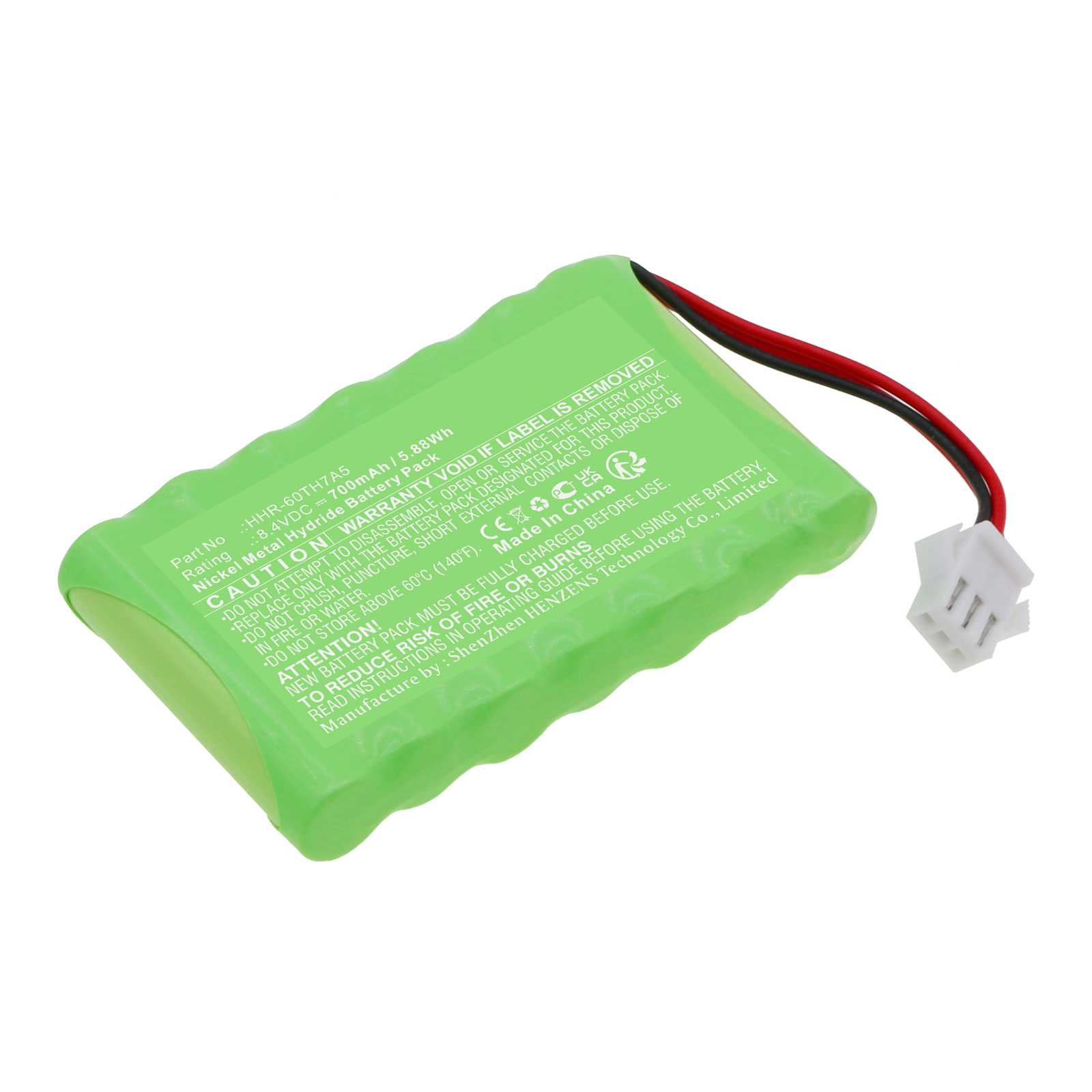 Synergy Digital Time Clock Battery, Compatible with Lathem HHR-60TH7A5 Time Clock Battery (Ni-MH, 8.4V, 700mAh)