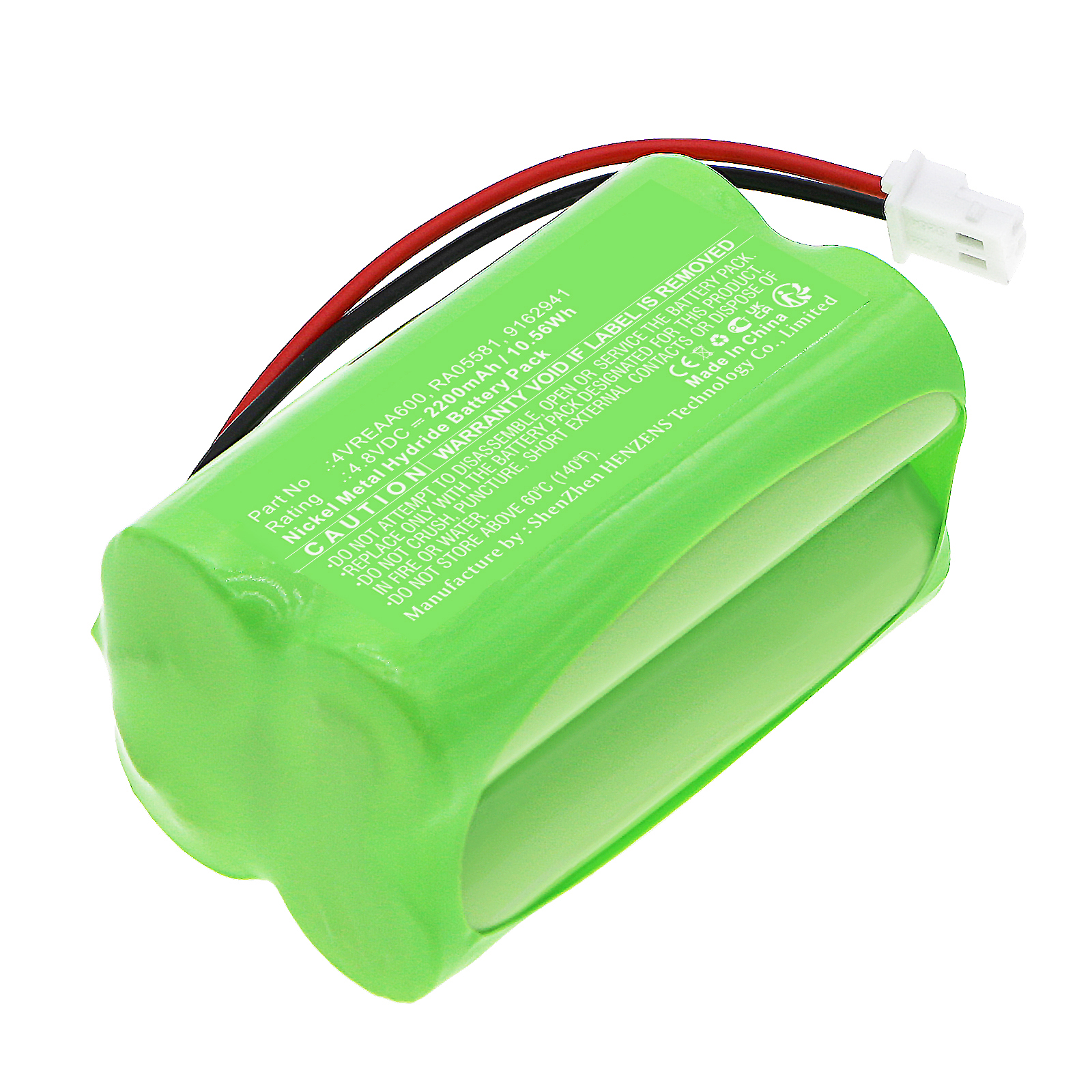 Synergy Digital Siren Alarm Battery, Compatible with VOLVO 4VREAA600 Siren Alarm Battery (Ni-MH, 4.8V, 2200mAh)