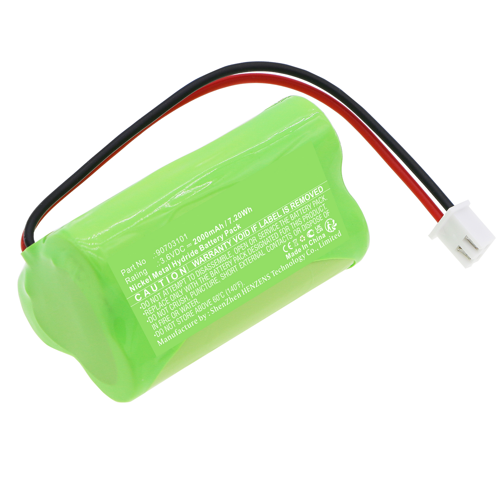 Synergy Digital Emergency Lighting Battery, Compatible with Brennstuhl 90703101 Emergency Lighting Battery (Ni-MH, 3.6V, 2000mAh)