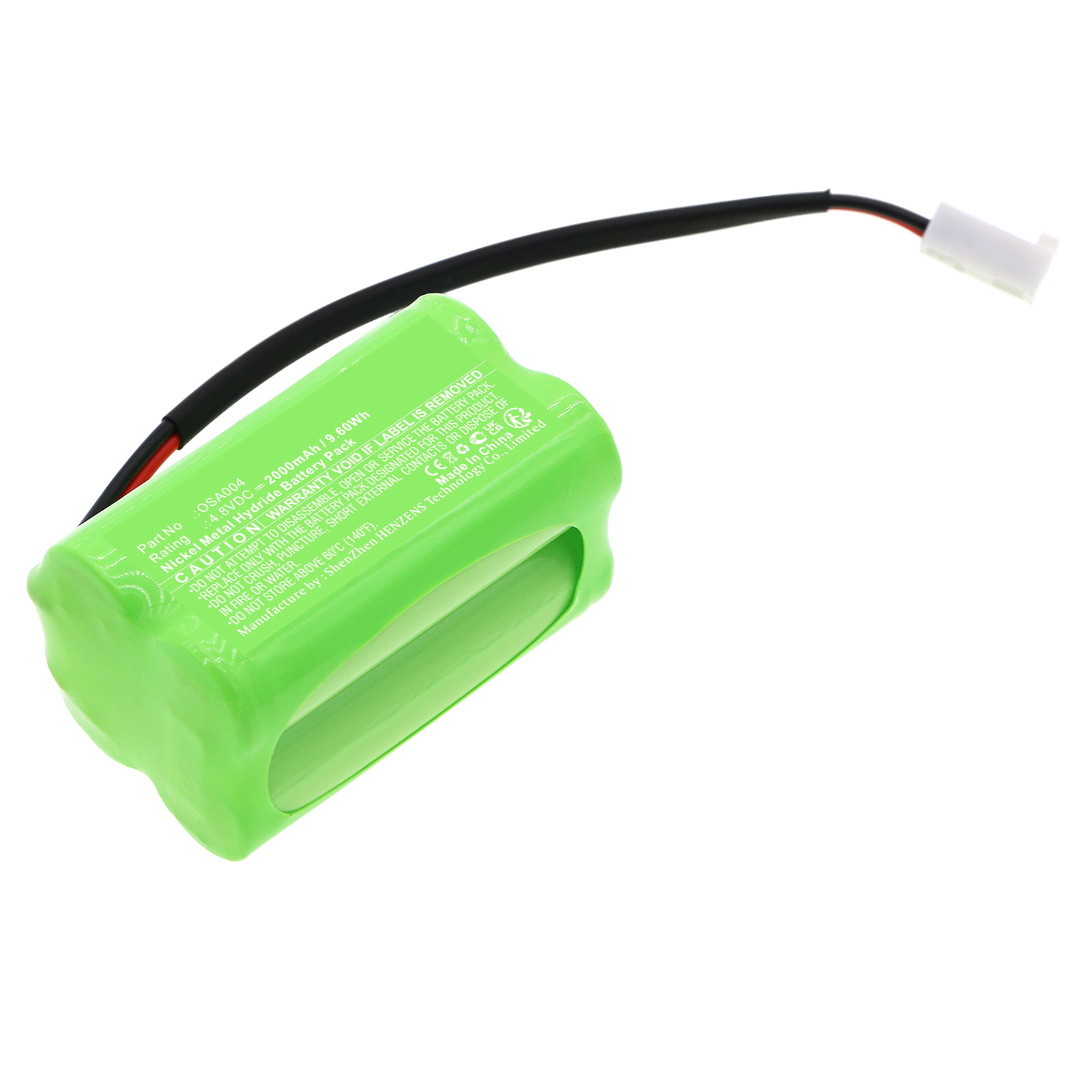 Synergy Digital Emergency Lighting Battery, Compatible with OSI OSA004 Emergency Lighting Battery (Ni-MH, 4.8V, 2000mAh)