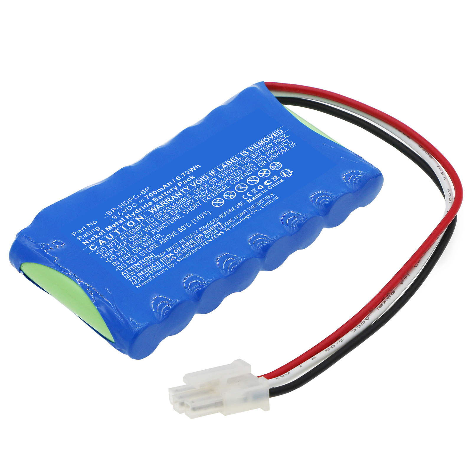 Synergy Digital Equipment Battery, Compatible with Dranetz BP-HDPQ-SP Equipment Battery (Ni-MH, 9.6V, 700mAh)