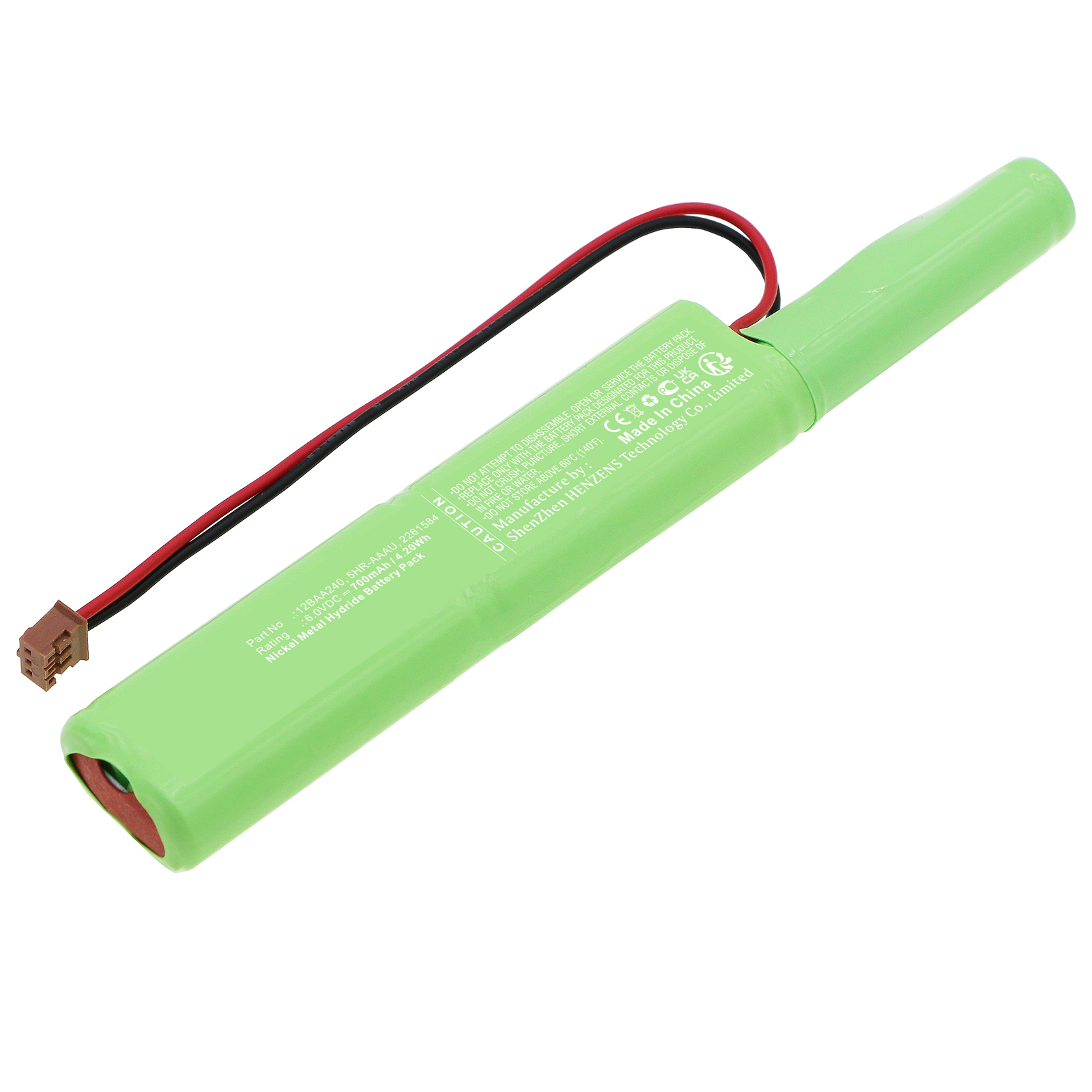 Synergy Digital Equipment Battery, Compatible with Mitutoyo 12BAA240 Equipment Battery (Ni-MH, 6V, 700mAh)