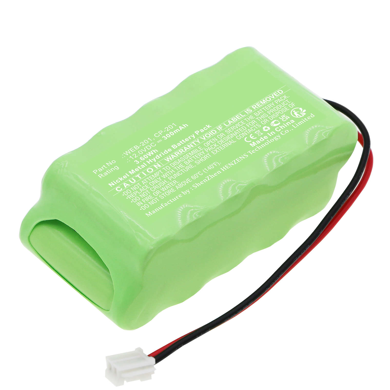 Synergy Digital PLC Battery, Compatible with Honeywell CP-201 PLC Battery (Ni-MH, 12V, 300mAh)