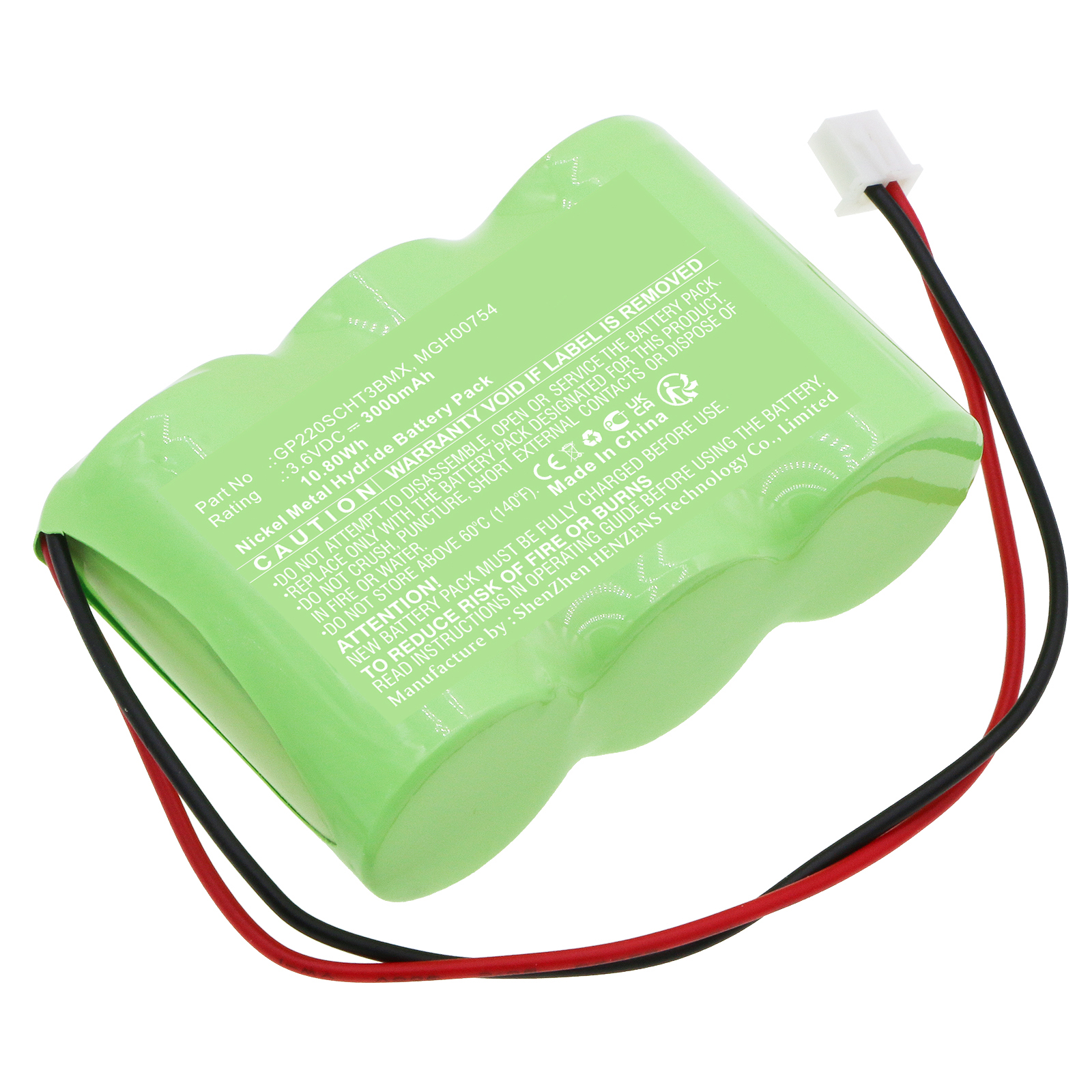 Synergy Digital Emergency Lighting Battery, Compatible with Legrand GP220SCHT3BMX Emergency Lighting Battery (Ni-MH, 3.6V, 3000mAh)