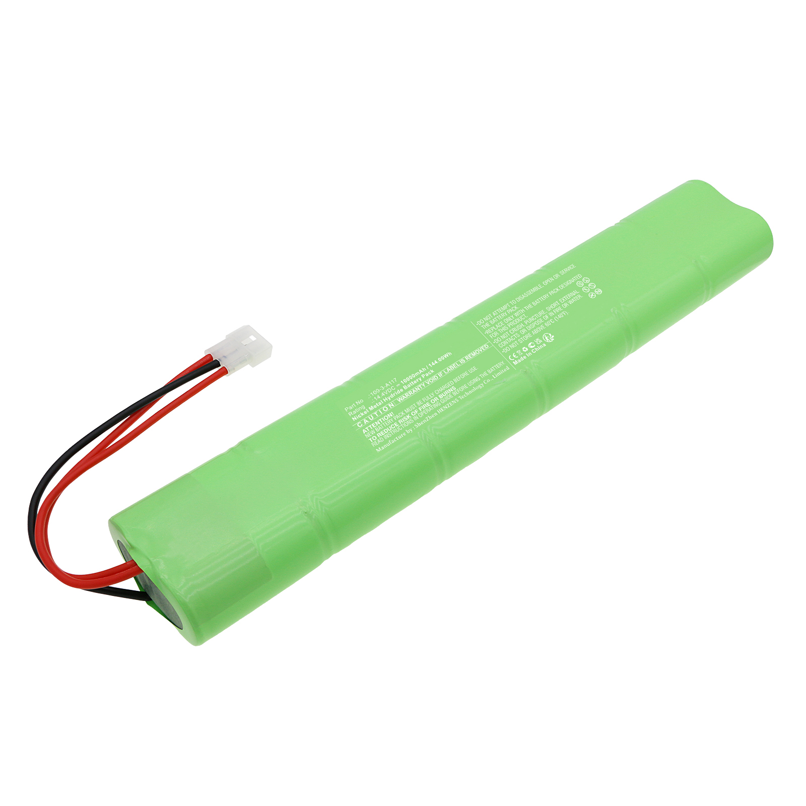 Synergy Digital Emergency Lighting Battery, Compatible with Lithonia 100-3-A117 Emergency Lighting Battery (Ni-MH, 14.4V, 10000mAh)