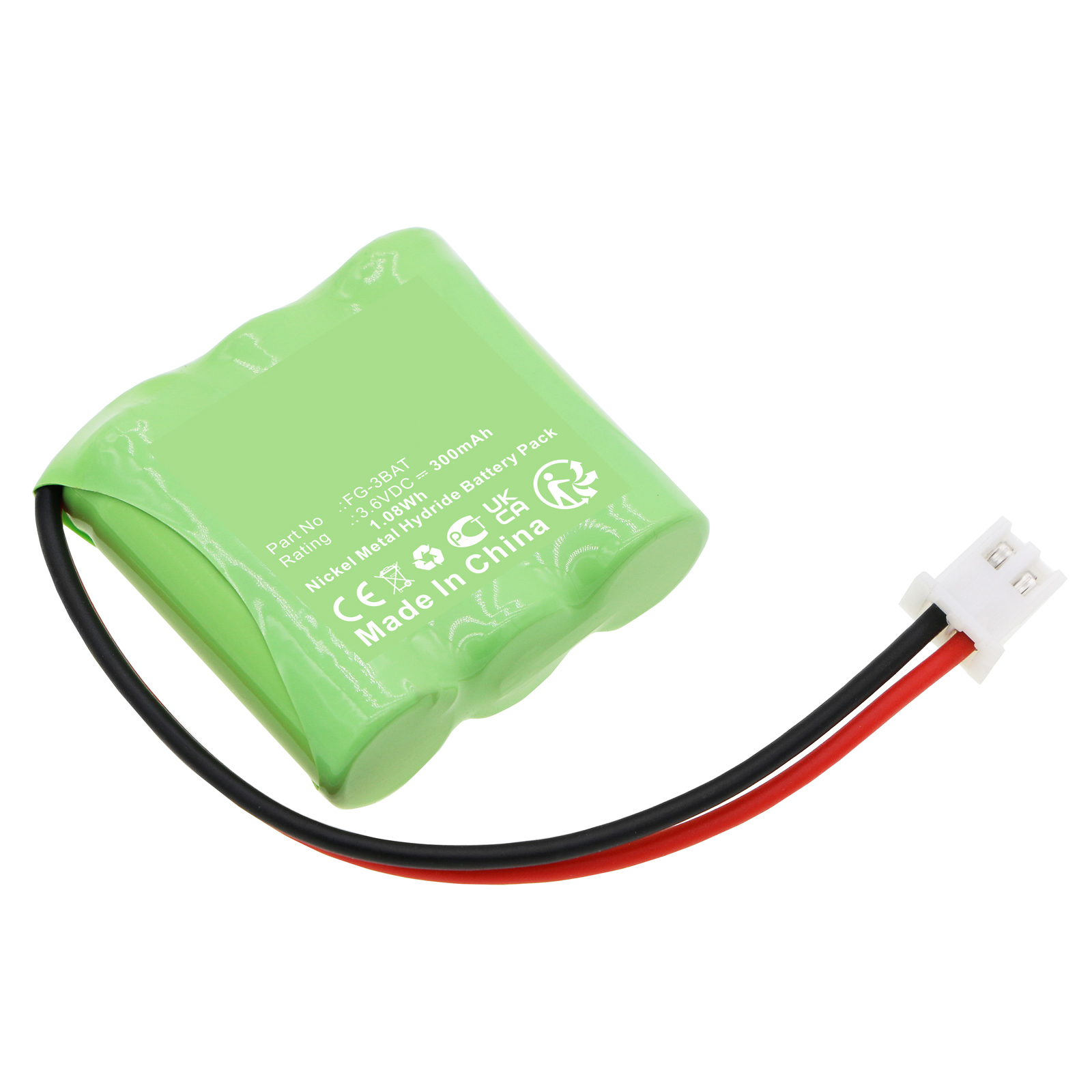 Synergy Digital Equipment Battery, Compatible with Shimpo FG-3BAT Equipment Battery (Ni-MH, 3.6V, 300mAh)