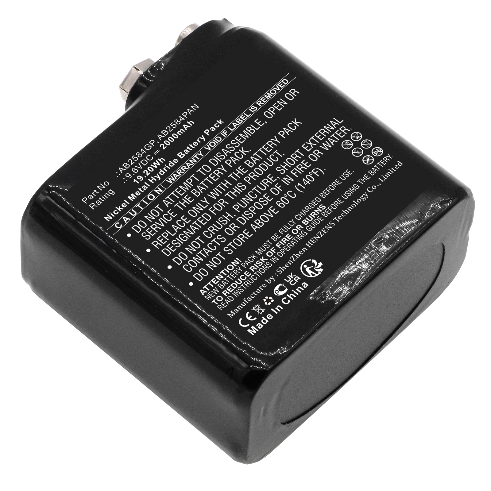 Synergy Digital Time Clock Battery, Compatible with Megger AB2584GP Time Clock Battery (Ni-MH, 9.6V, 2000mAh)