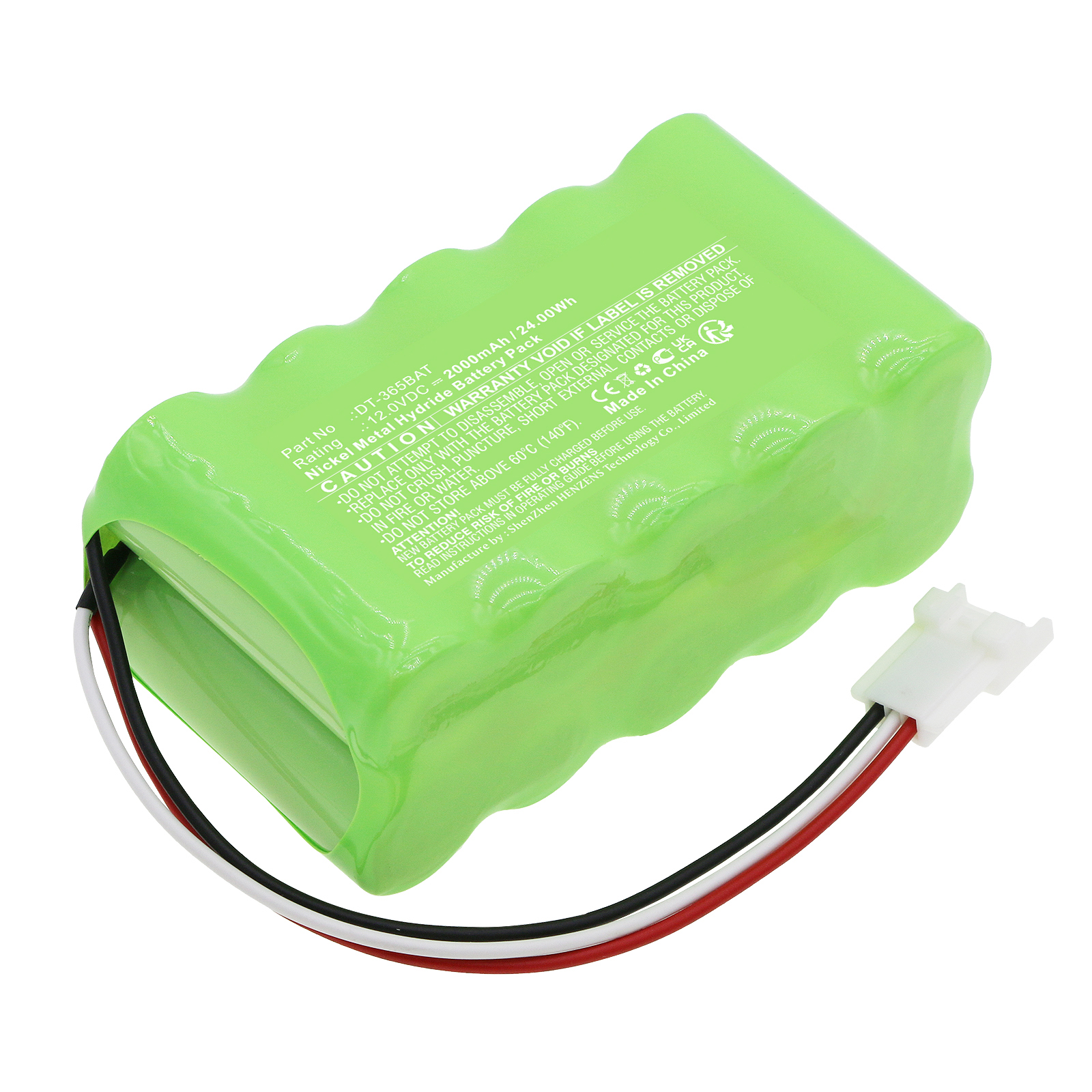 Synergy Digital Equipment Battery Compatible with Shimpo DT-365BAT Equipment Battery (Ni-MH, 12V, 2000mAh)