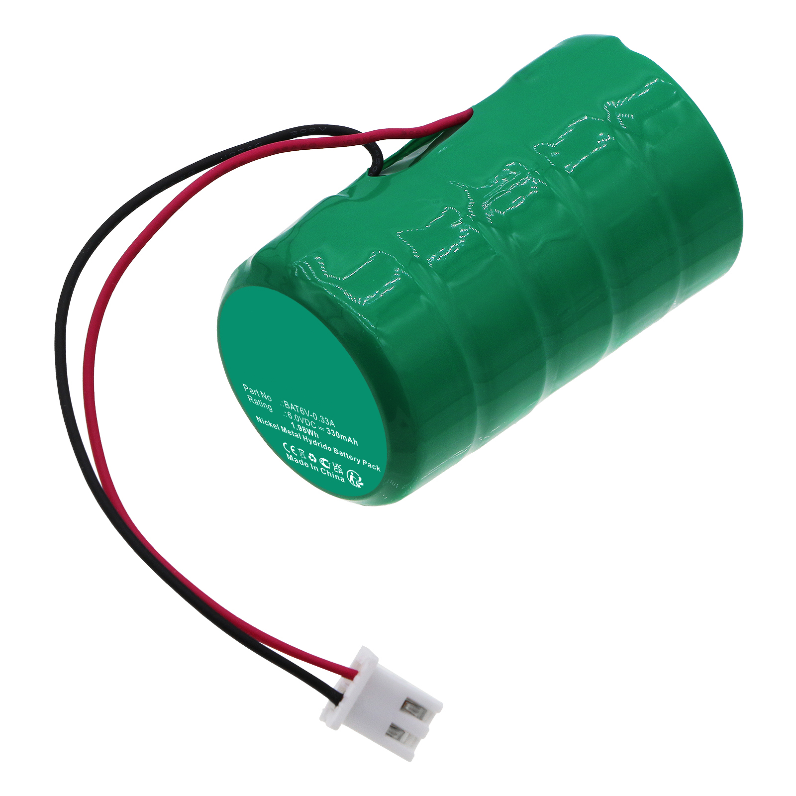Synergy Digital Alarm System Battery, Compatible with CQR BAT6V-0.33A Alarm System Battery (Ni-MH, 6V, 330mAh)