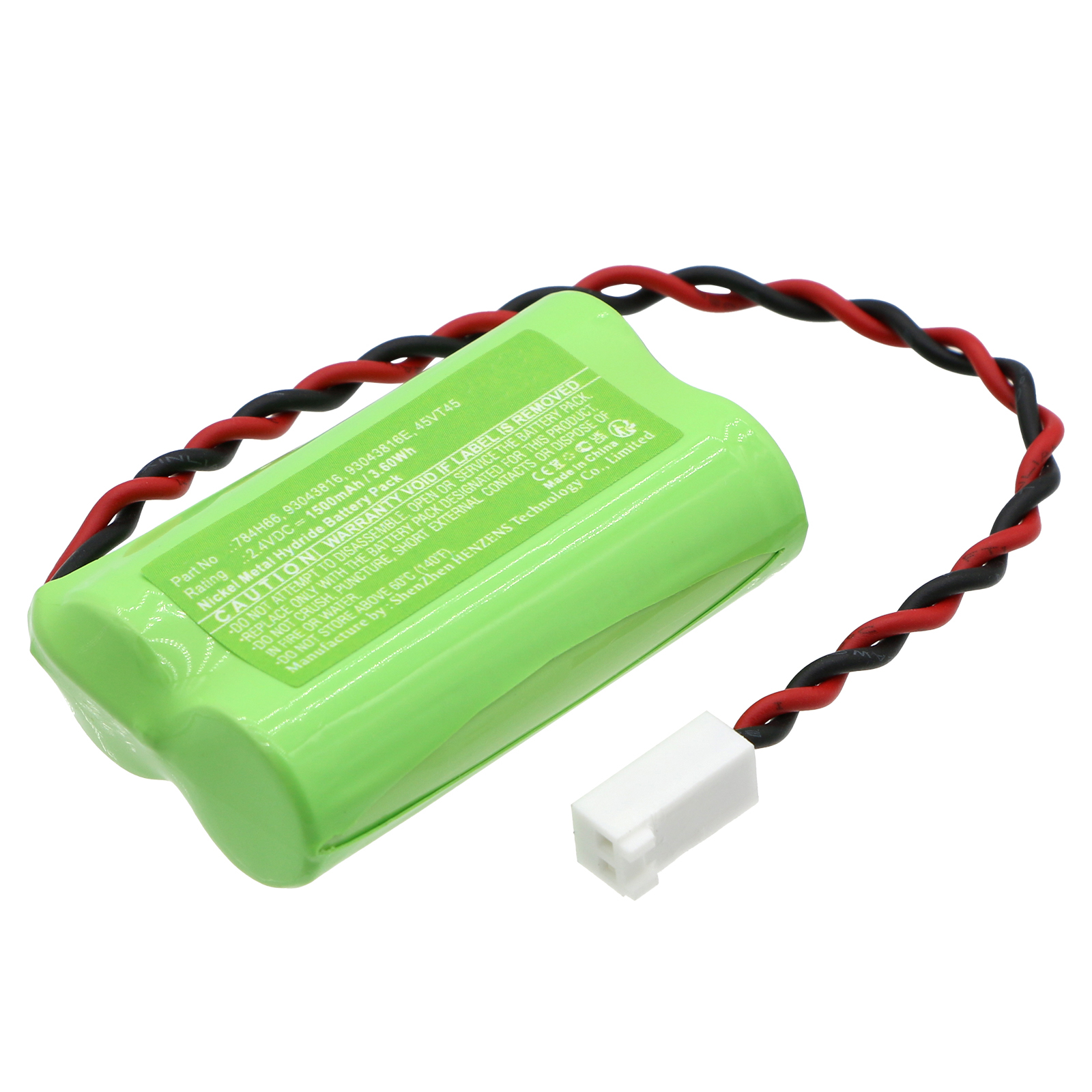 Synergy Digital Emergency Lighting Battery, Compatible with DUAL-LITE 45VT45 Emergency Lighting Battery (Ni-MH, 2.4V, 1500mAh)