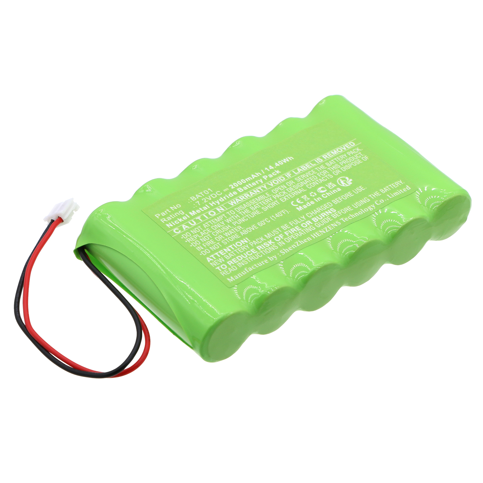 Synergy Digital Alarm System Battery, Compatible with Scantronic BAT01 Alarm System Battery (Ni-MH, 7.2V, 2000mAh)