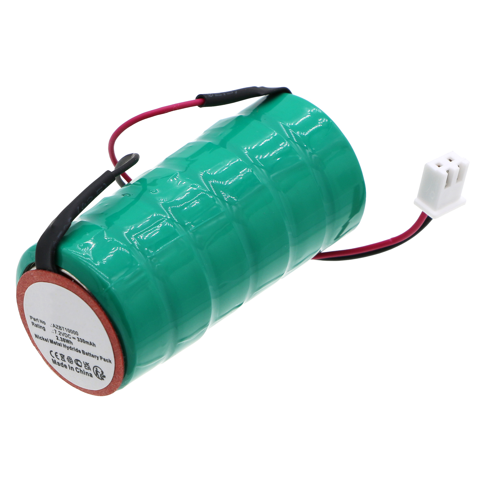 Synergy Digital Emergency Lighting Battery, Compatible with Abus AZBT10000 Emergency Lighting Battery (Ni-MH, 7.2V, 330mAh)