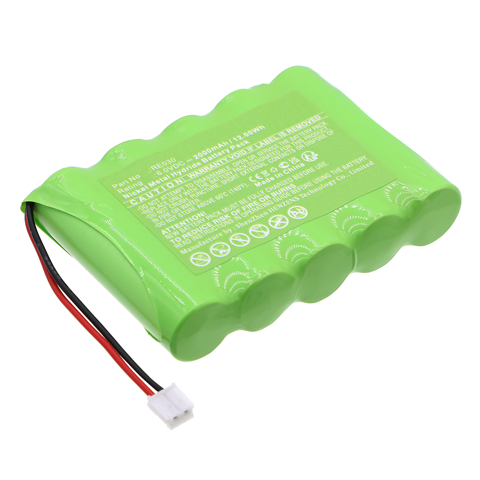 Synergy Digital Security and Safety Battery, Compatible with Alula RE030 Security and Safety Battery (Ni-MH, 6V, 2000mAh)