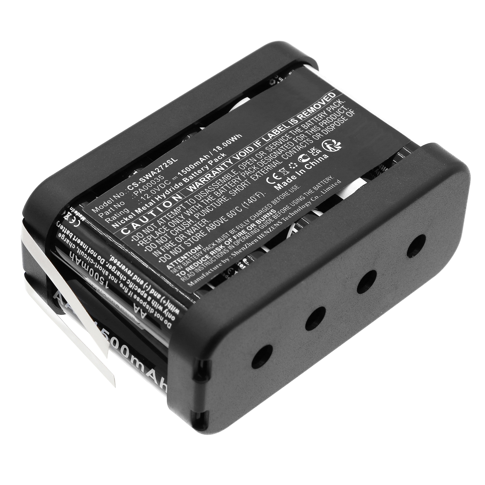 Synergy Digital Alarm System Battery, Compatible with Simon 6711, PA00035 Alarm System Battery (Ni-MH, 12V, 1500mAh)
