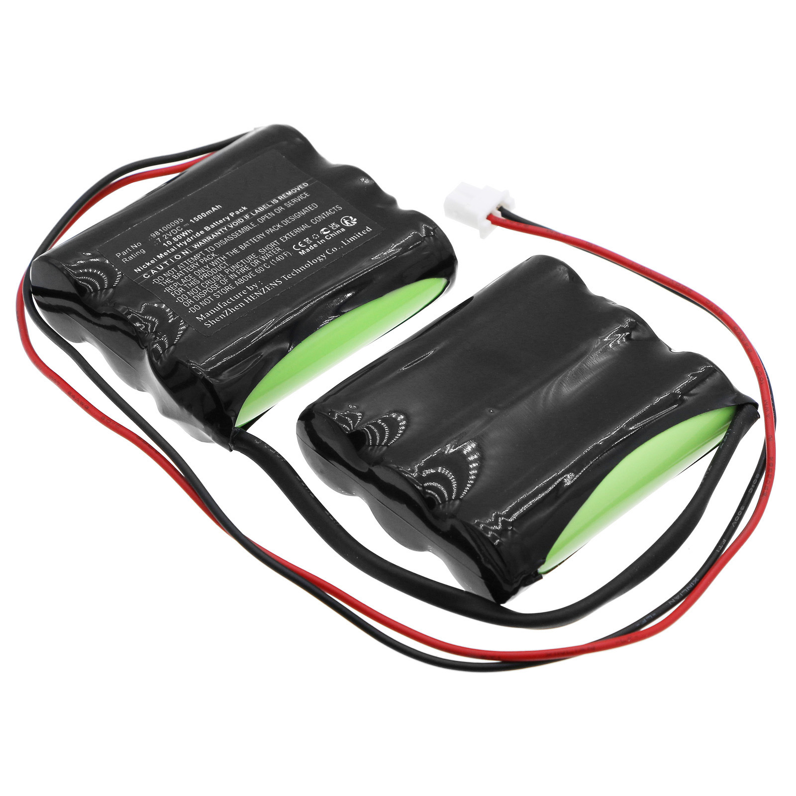 Synergy Digital Emergency Lighting Battery, Compatible with Beghelli 98100095 Emergency Lighting Battery (Ni-MH, 7.2V, 1500mAh)
