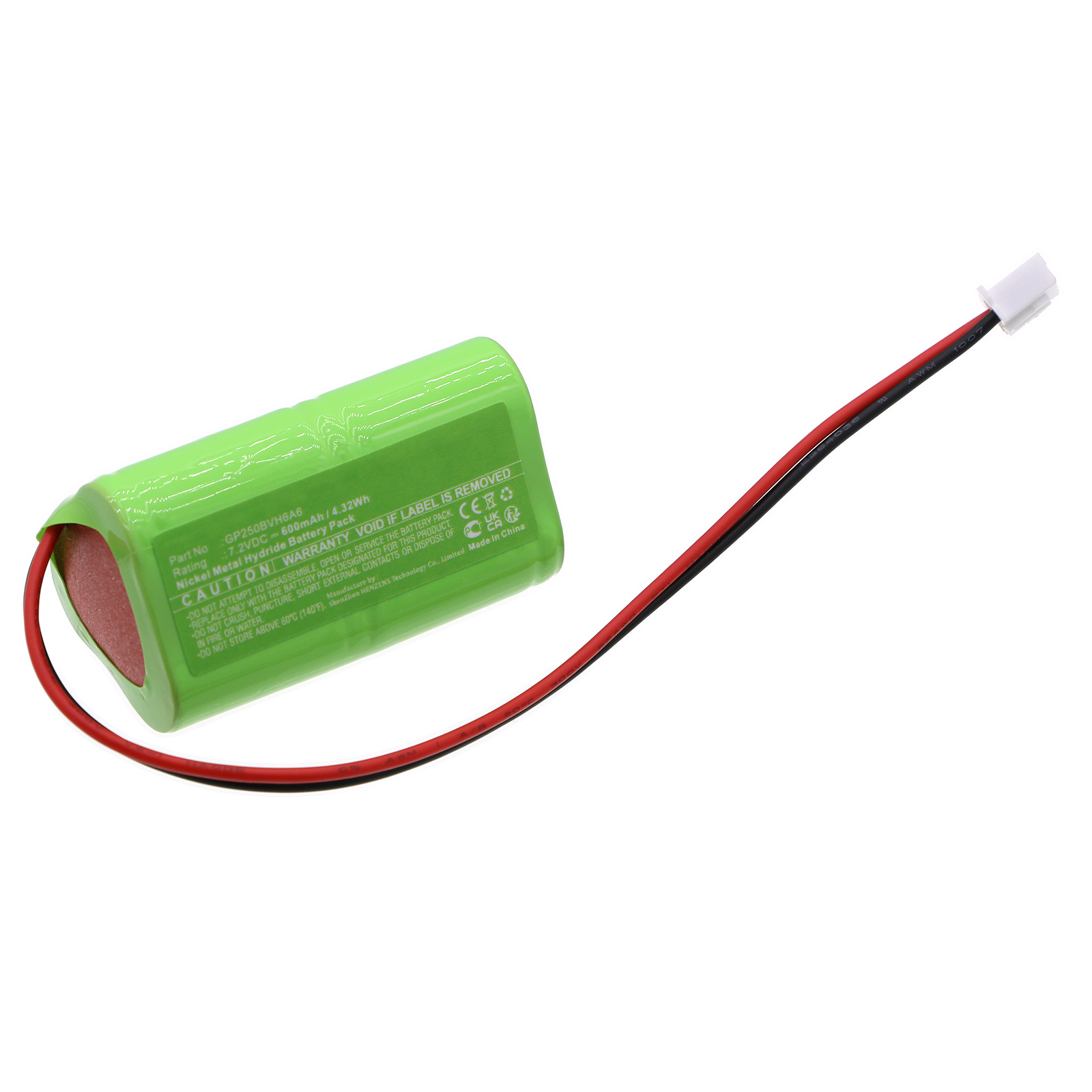 Synergy Digital Siren Alarm Battery, Compatible with Texecom GP250BVH6A6 Siren Alarm Battery (Ni-MH, 7.2V, 600mAh)