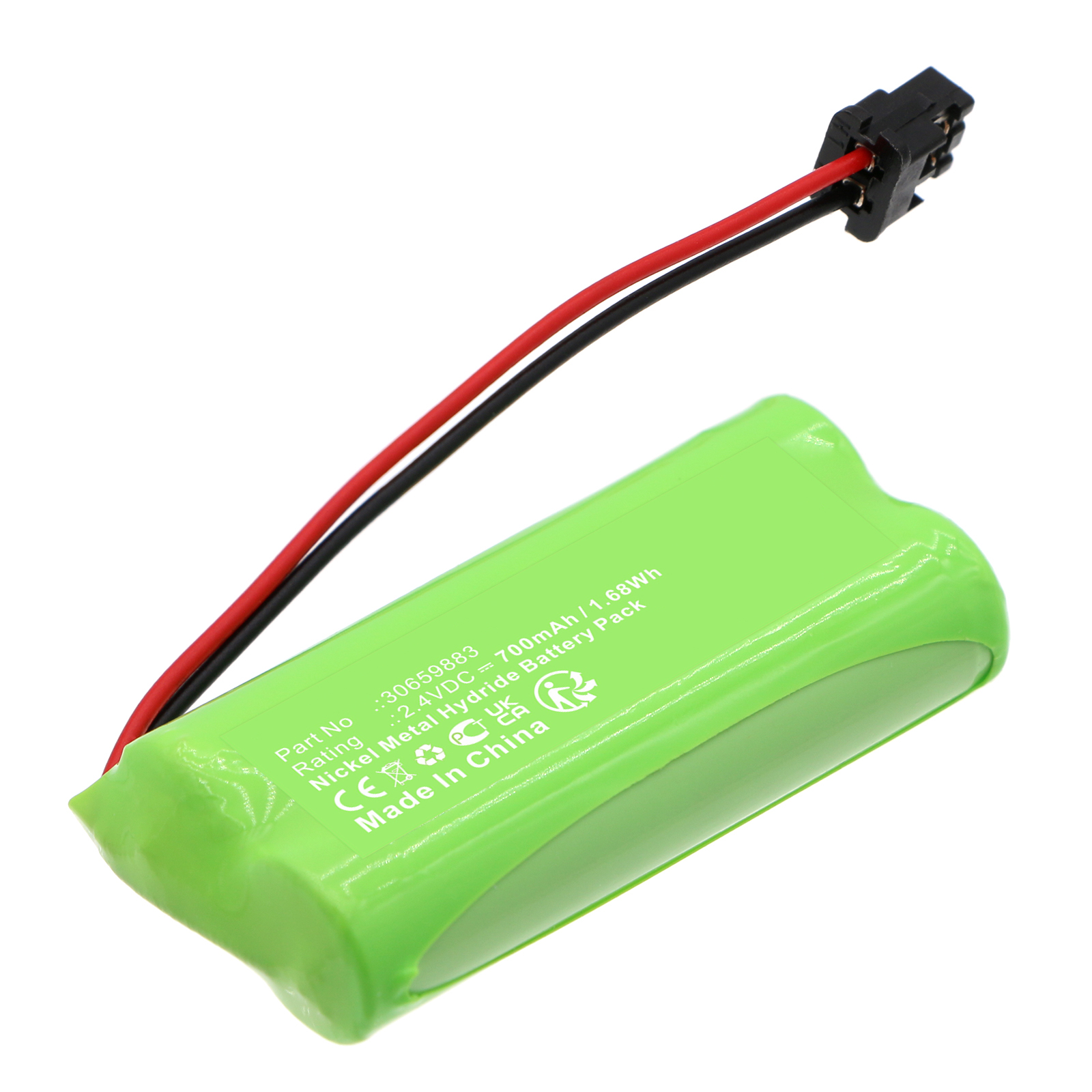 Synergy Digital Siren Alarm Battery, Compatible with VOLVO 30659412 Siren Alarm Battery (Ni-MH, 2.4V, 700mAh)