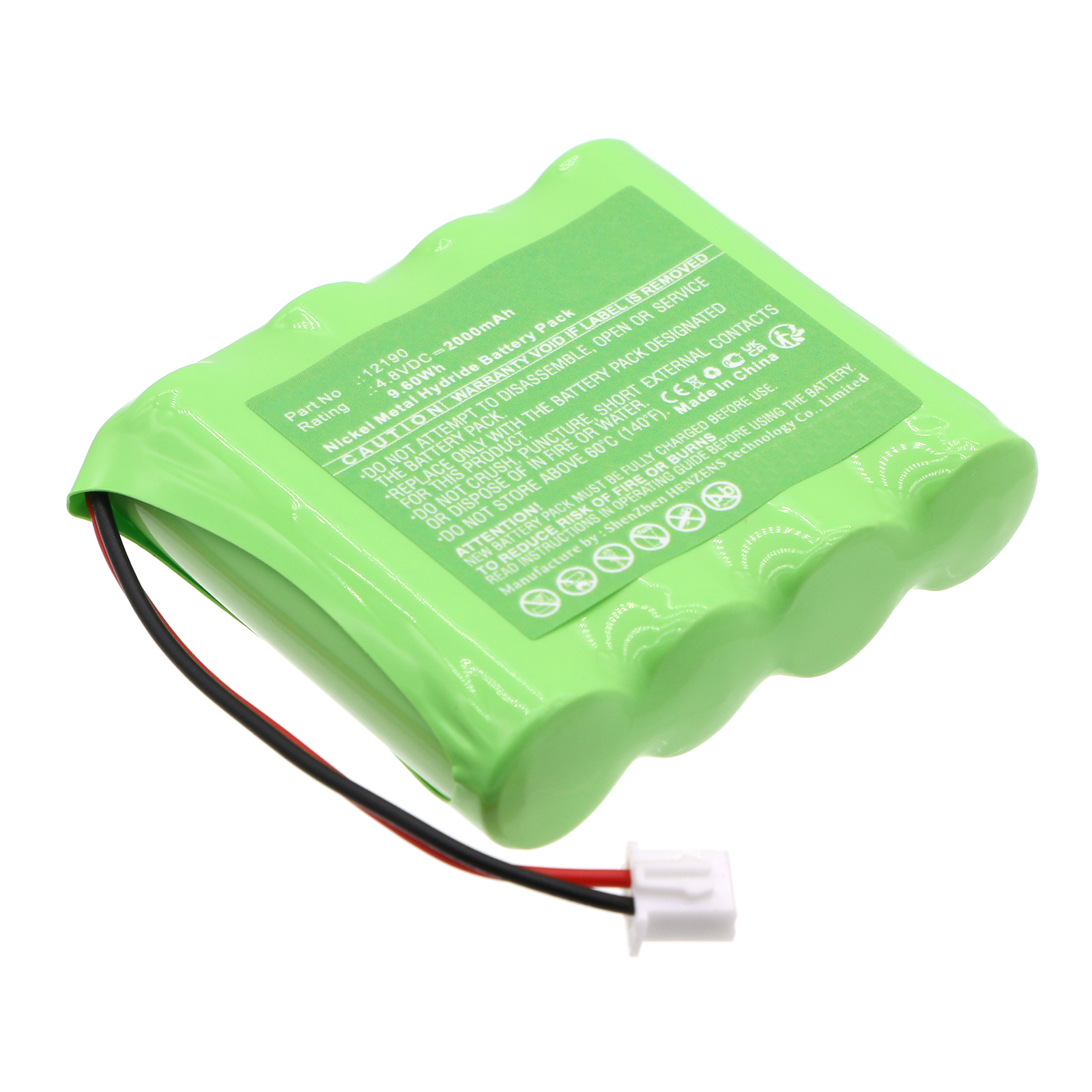 Synergy Digital Alarm System Battery, Compatible with LUPUS 12190 Alarm System Battery (Ni-MH, 4.8V, 2000mAh)
