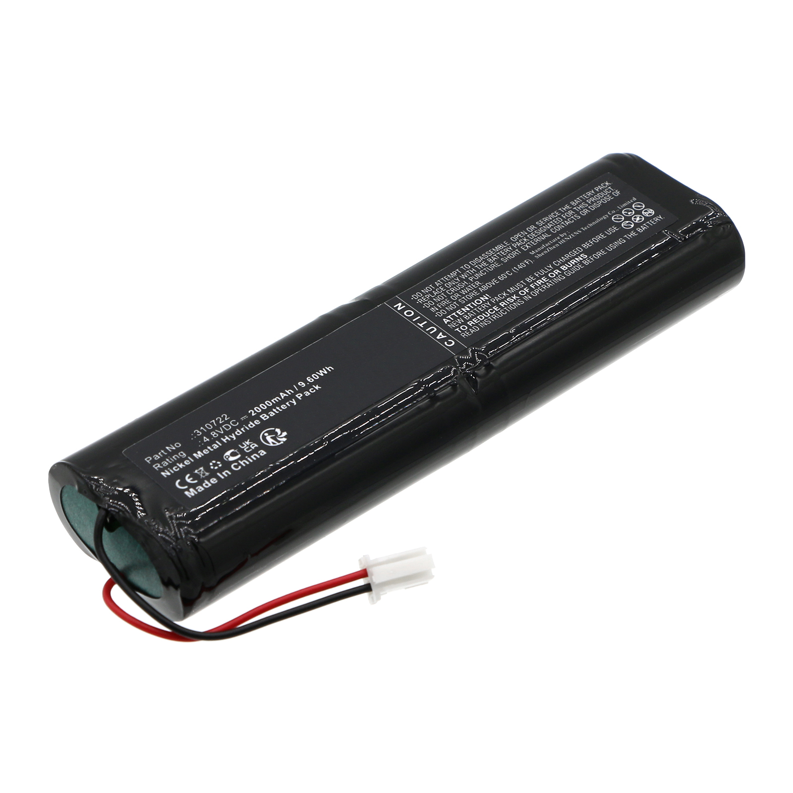Synergy Digital Equipment Battery, Compatible with Bartec Benke 04Z14500-2201 Equipment Battery (Ni-MH, 4.8V, 2000mAh)