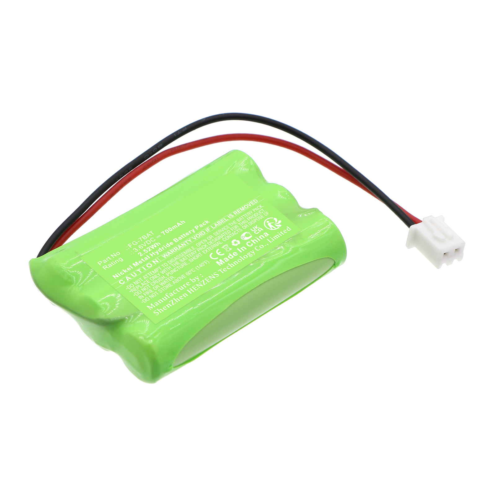 Synergy Digital Equipment Battery, Compatible with Shimpo FG-7BAT Equipment Battery (Ni-MH, 3.6V, 700mAh)