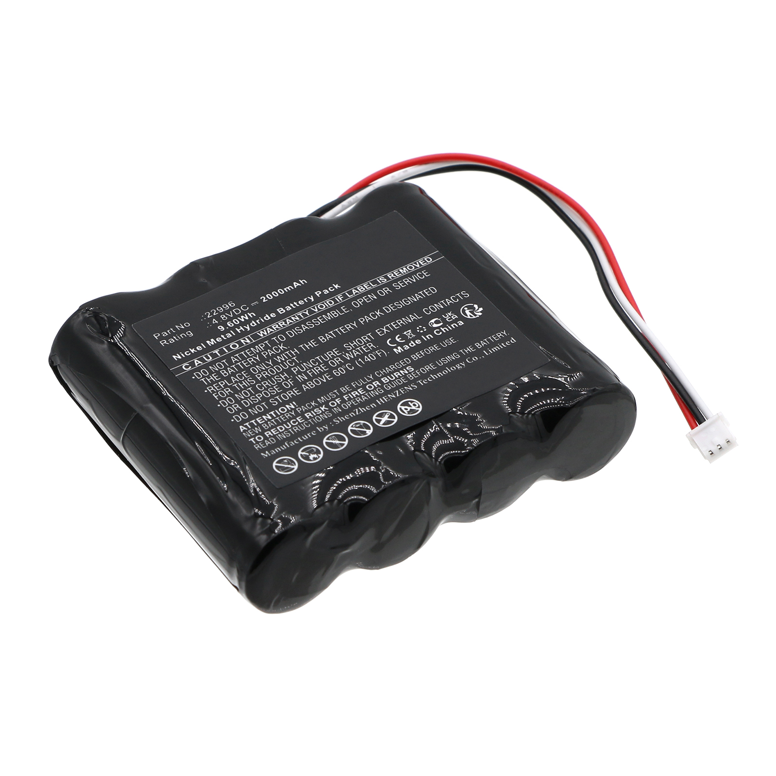 Synergy Digital Equipment Battery, Compatible with Systronik 22996 Equipment Battery (Ni-MH, 4.8V, 2000mAh)