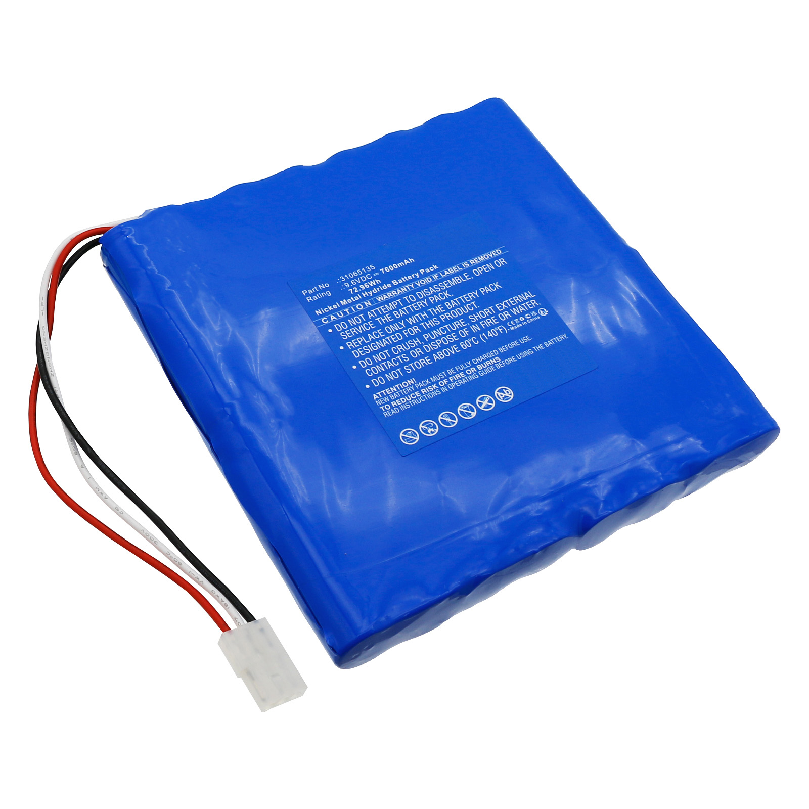 Synergy Digital Water Monitoring System Battery, Compatible with Climet 31065135 Water Monitoring System Battery (Ni-MH, 9.6V, 7600mAh)