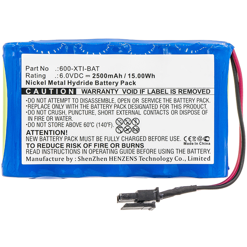 Synergy Digital Alarm System Battery, Compatible with GE 600-XTI-BAT Alarm System Battery (6V, Ni-MH, 2500mAh)