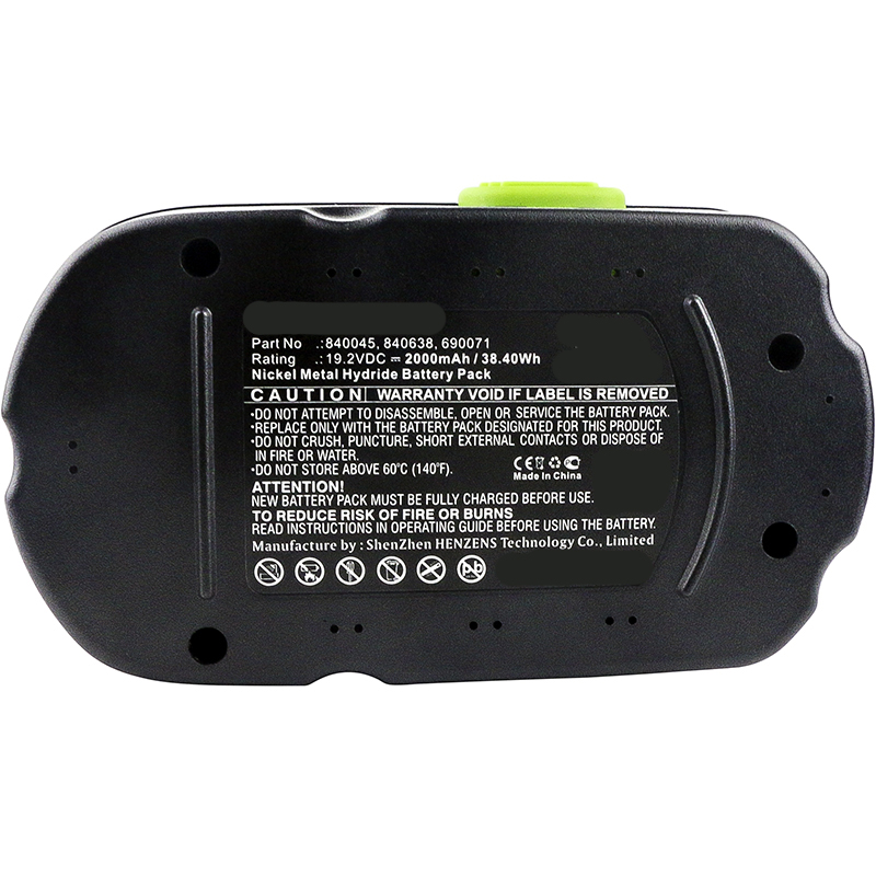 Synergy Digital Power Tools Battery, Compatible with Kawasaki 690071, 840045, 840638 Power Tools Battery (19.2V, Ni-MH, 2000mAh)
