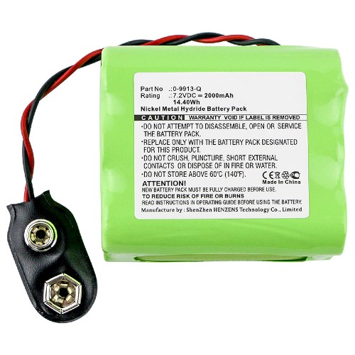 Synergy Digital Alarm System Battery, Compatible with Visonic 0-9913-Q Alarm System Battery (7.2V, Ni-MH, 2000mAh)