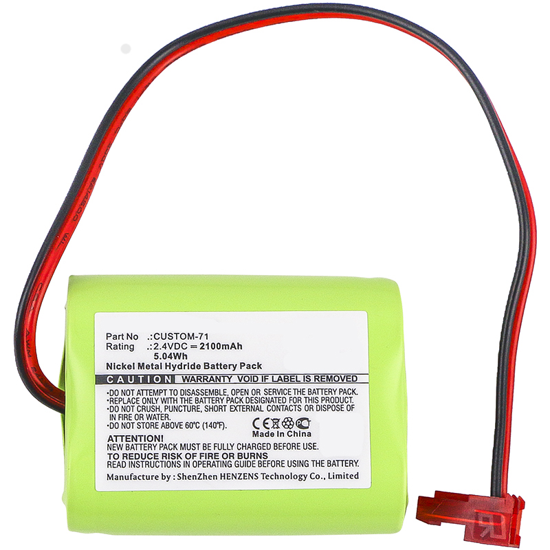 Synergy Digital Emergency Lighting Battery, Compatible with Interstate  Emergency Lighting Battery (2.4, Ni-MH, 2100mAh)