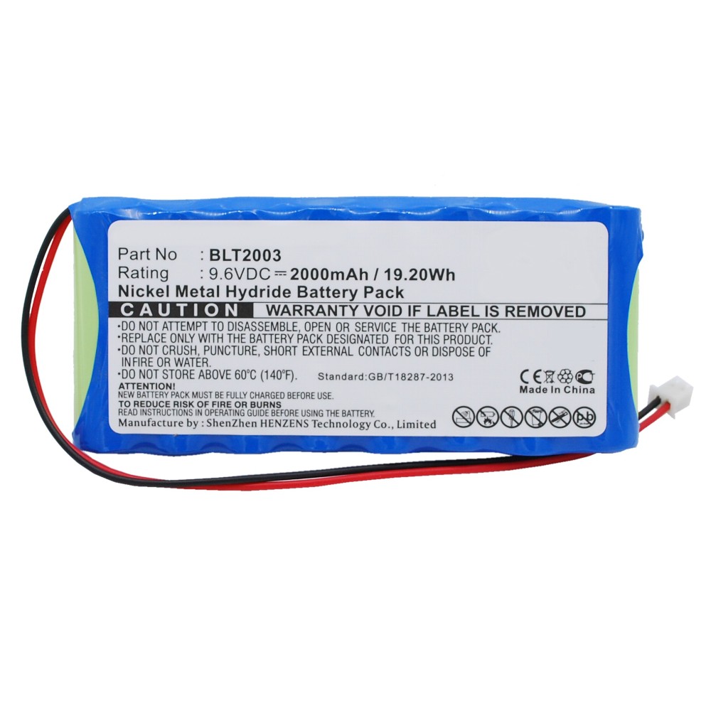 Synergy Digital Medical Battery, Compatible with Biolat BLT2003, BLT2003 ECG EKG Medical Battery (9.6, Ni-MH, 2000mAh)