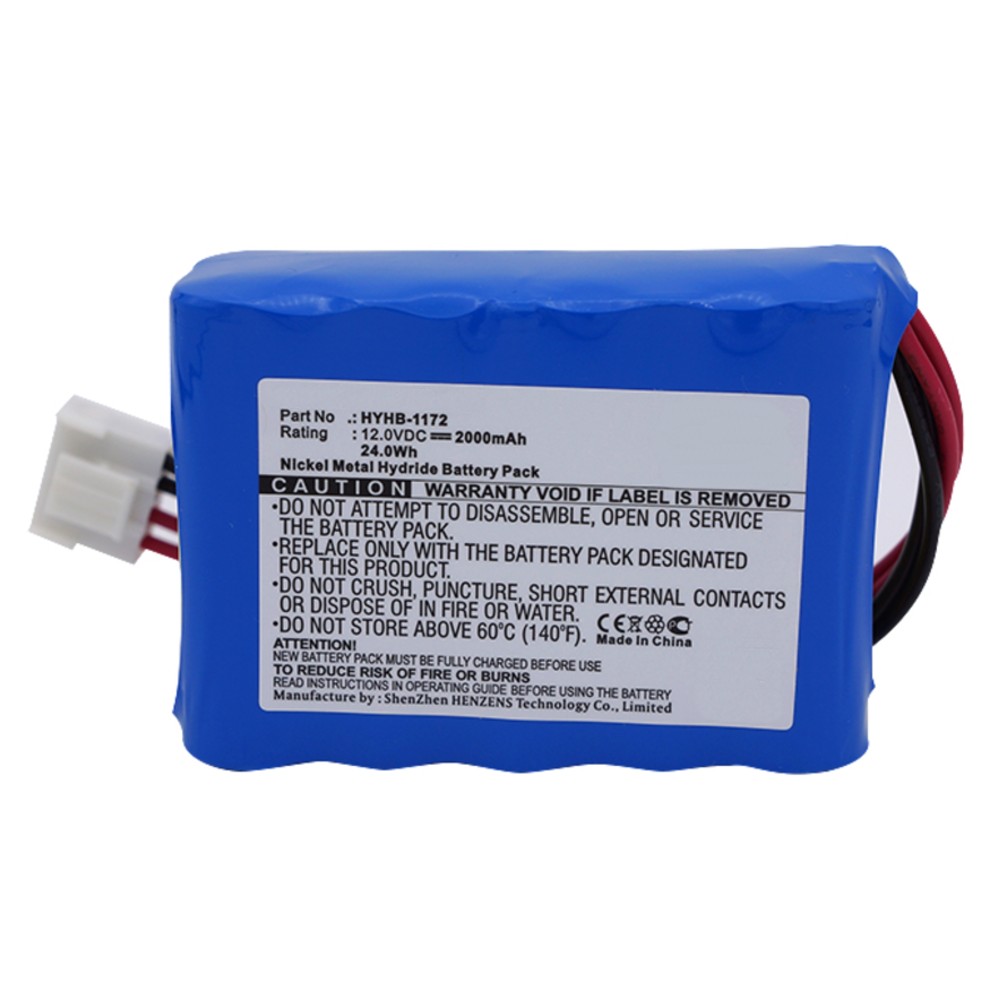 Synergy Digital Medical Battery, Compatible with Biomed ECG-1A, ECG-220, ECG-2201, ECG-2201G Medical Battery (12, Ni-MH, 2000mAh)