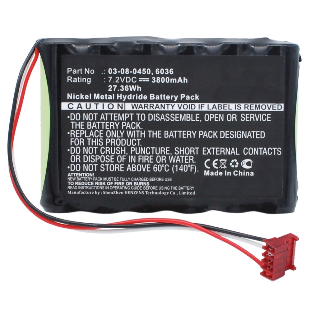 Synergy Digital Medical Battery, Compatible with Cas Medical 740 Vital Signs Monitor, 750 Vital Signs Monitor, 940X Monitor, NIBP 730, NIBP 740, NIBP 750 Monitor Medical Battery (7.2, Ni-MH, 3800mAh)