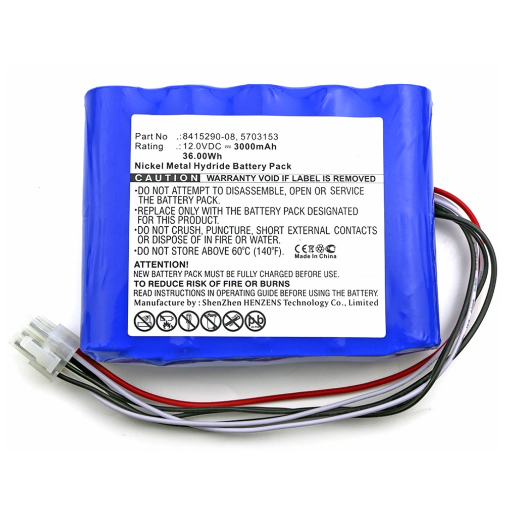 Synergy Digital Medical Battery, Compatible with Drager Carina, Carina NIV Ventilator Medical Battery (12, Ni-MH, 3000mAh)