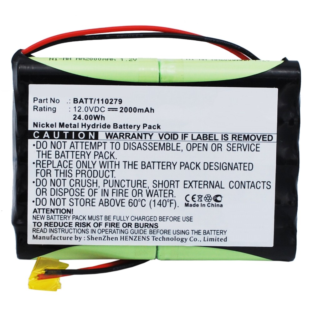 Synergy Digital Medical Battery, Compatible with Fukuda Cardisuny ME501BX ECG Analyzer Medical Battery (12, Ni-MH, 2000mAh)