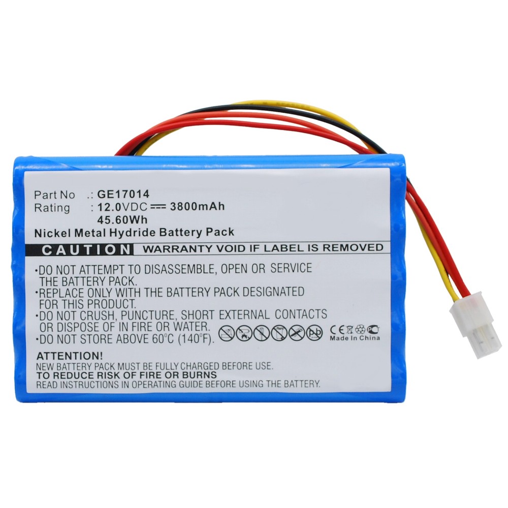 Synergy Digital Medical Battery, Compatible with GE Datex-Ohmeda S/5, Datex-Ohmeda S/5 PATIENT MONIT, Datex-Ohmeda S/5CAM, Datex-Ohmeda S5, Datex-Ohmeda S5 PATIENT MONITO, Datex-Ohmeda S5CAM, S/5, S/5 PATIENT MONITOR Medical Battery (12, Ni-MH, 3800mAh)