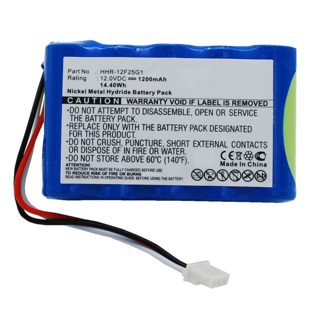Synergy Digital Medical Battery, Compatible with Kenz Cardico ECG-108, ECG-110 Medical Battery (12, Ni-MH, 1200mAh)