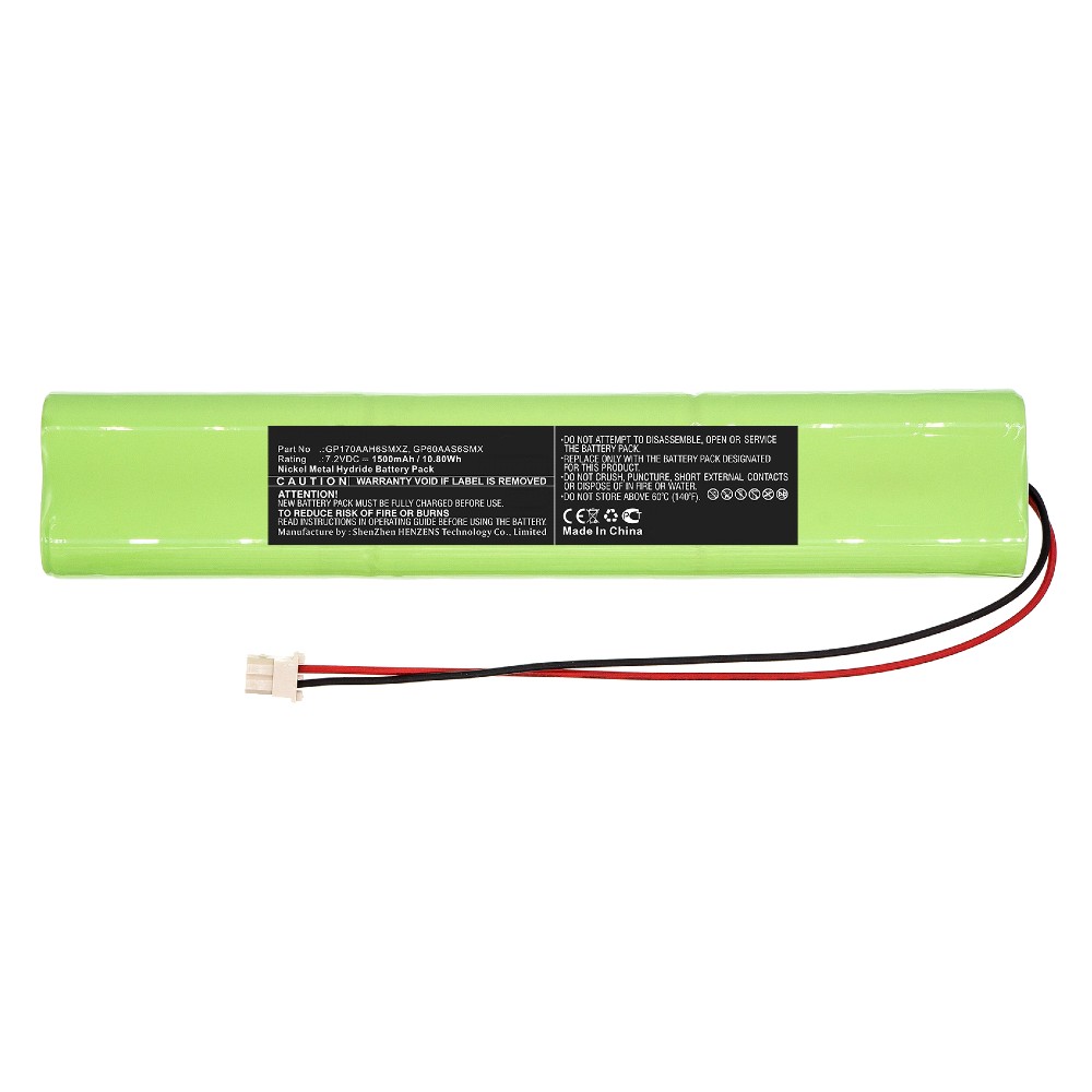 Synergy Digital Alarm System Battery, Compatible with AEM GP170AAH6SMXZ, GP60AAS6SMX Alarm System Battery (Ni-MH, 7.2V, 1500mAh)