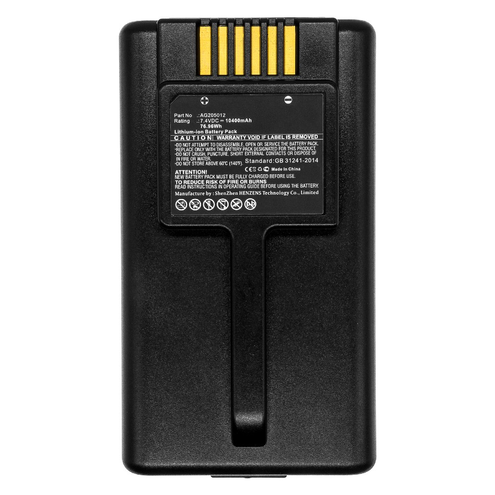 Synergy Digital Equipment Battery, Compatible with AeroFlex AG205012 Equipment Battery (Li-ion, 7.4V, 10400mAh)