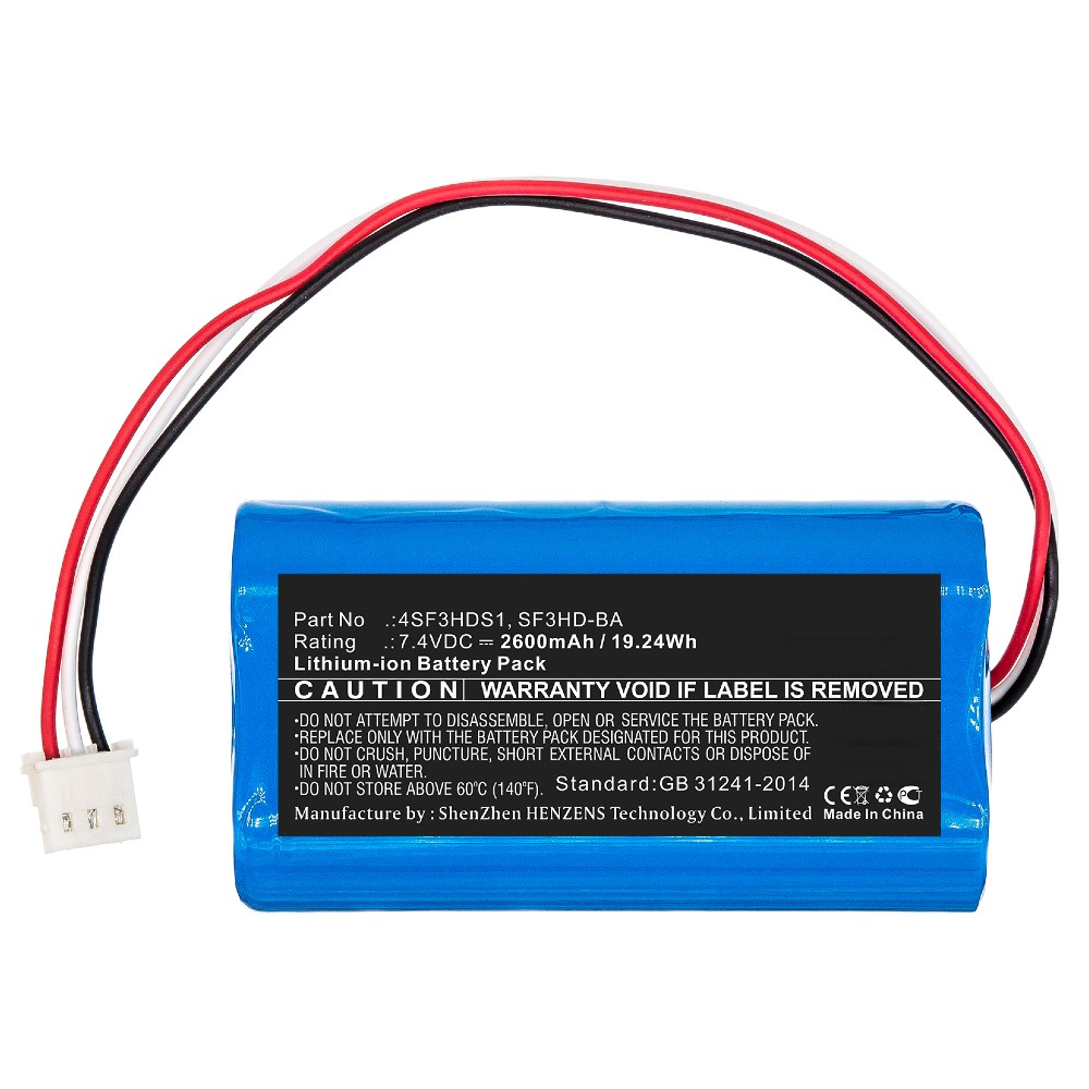 Synergy Digital Equipment Battery, Compatible with ALPSAT 4SF3HDS1, SF3HD-BA Equipment Battery (Li-ion, 7.4V, 2600mAh)