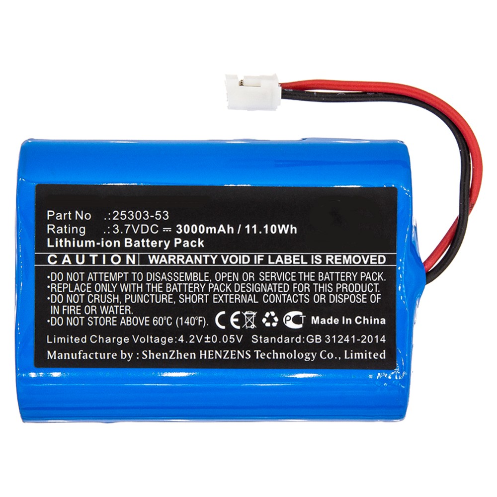 Synergy Digital Equipment Battery, Compatible with Argos 25303-53 Equipment Battery (Li-ion, 3.7V, 3000mAh)