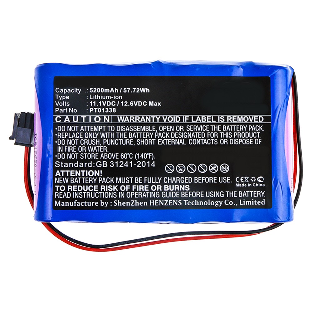 Synergy Digital Equipment Battery, Compatible with Bird PT01338 Equipment Battery (Li-ion, 11.1V, 5200mAh)