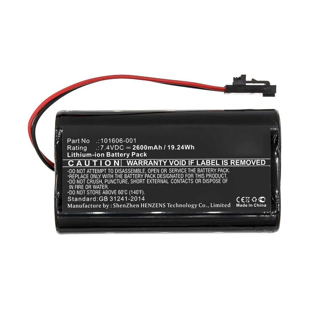 Synergy Digital Equipment Battery, Compatible with ComSonics 101606-001 Equipment Battery (Li-ion, 7.4V, 2600mAh)