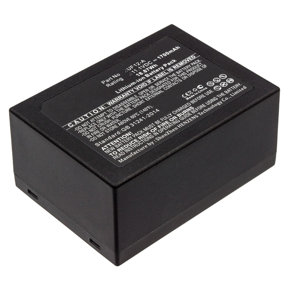 Synergy Digital Medical Battery, Compatible with Ahram Biosystems UF12-A Medical Battery (Li-ion, 11.1V, 1700mAh)