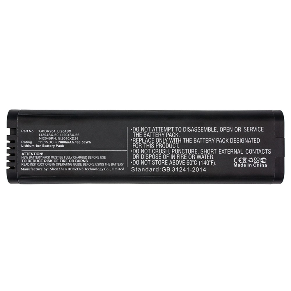 Synergy Digital Medical Battery, Compatible with Anritsu 1420-0868, 633-44, 633-75, 989803129131, GPDR204, LI204SX, LI204SX-60, LI204SX-60A, LI204SX-66, LI204SX-66A, NI2040, NI2040A22, NI2040A24, NI2040HD24, NI2040PH, NI2040XD24, NI2040XXL24, SM204 Medical Battery (Li-ion, 11.1V, 7800mAh)