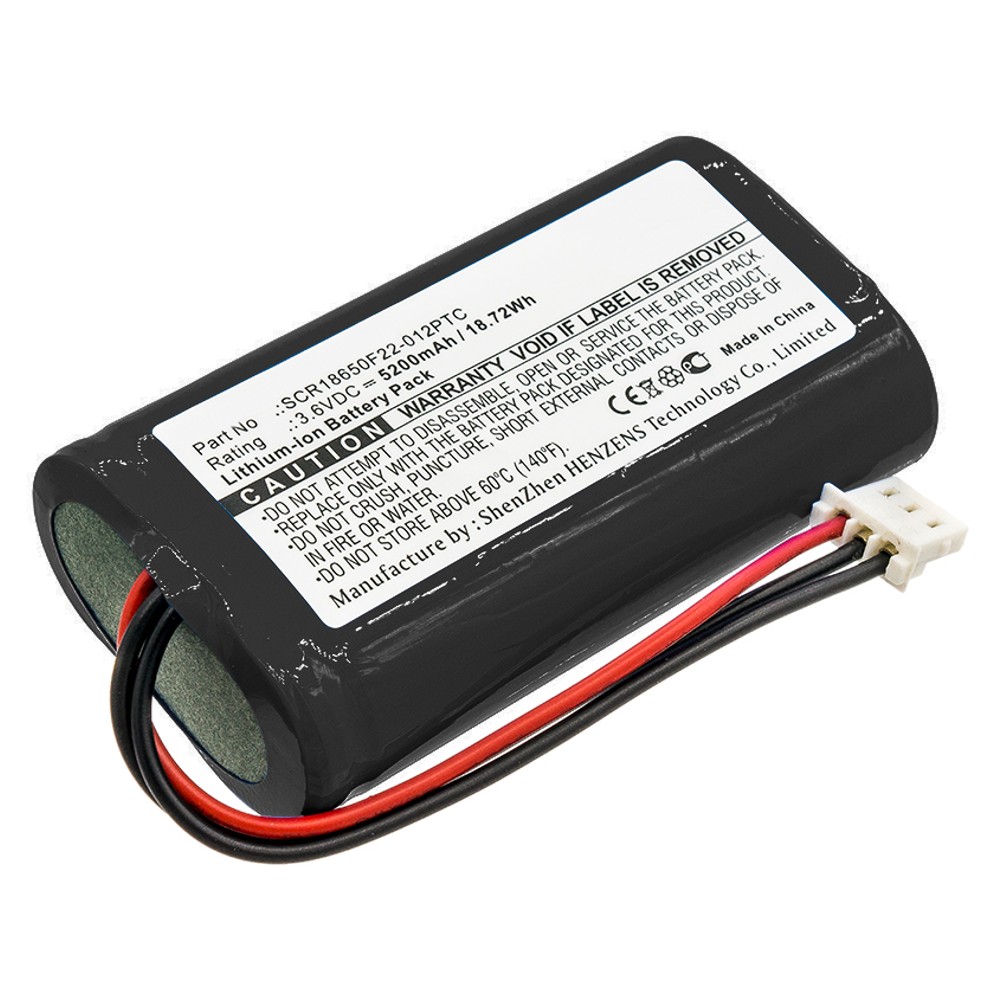 Synergy Digital Medical Battery, Compatible with Bionet SCR18650F22-012PTC Medical Battery (Li-ion, 3.6V, 5200mAh)