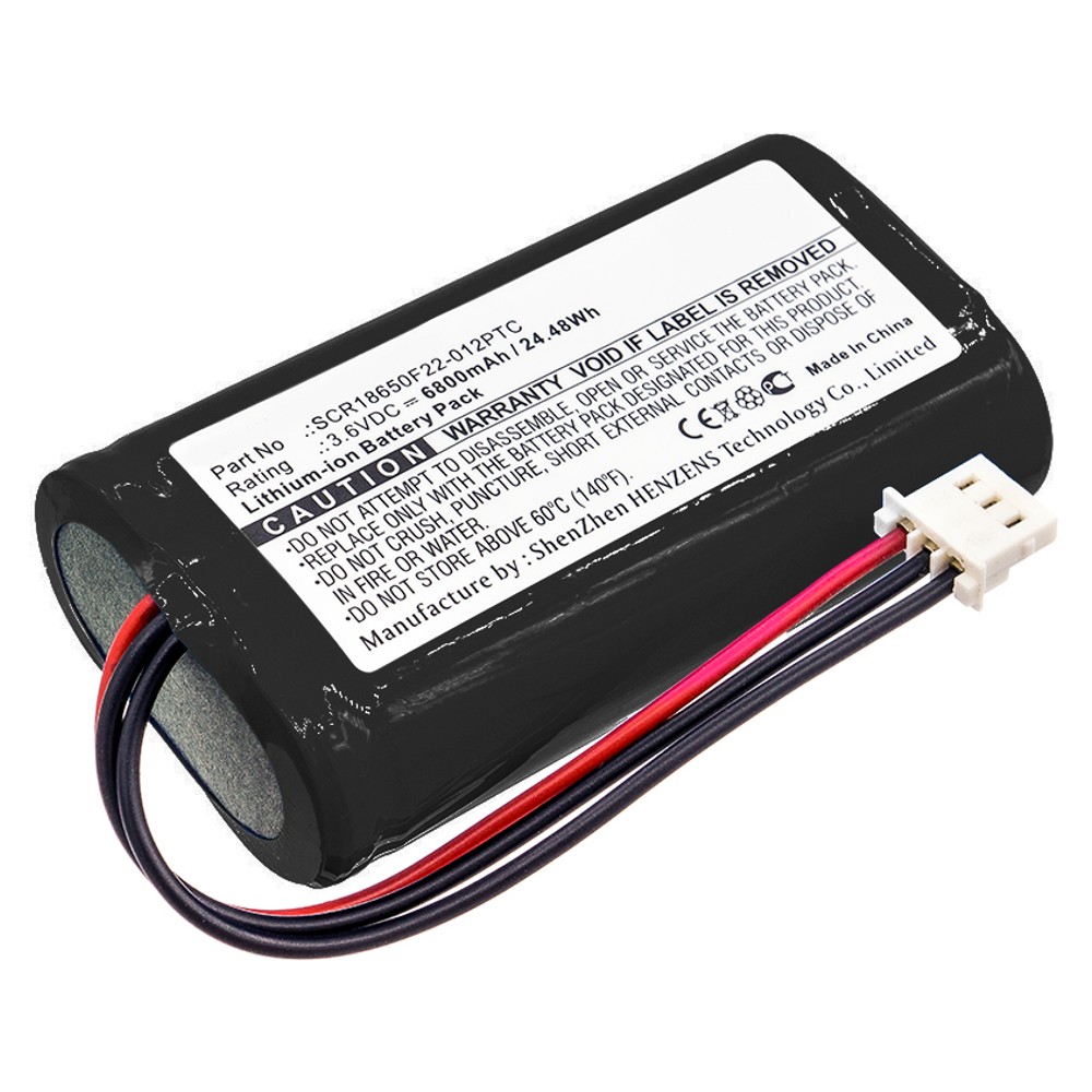 Synergy Digital Medical Battery, Compatible with Bionet SCR18650F22-012PTC Medical Battery (Li-ion, 3.6V, 6800mAh)