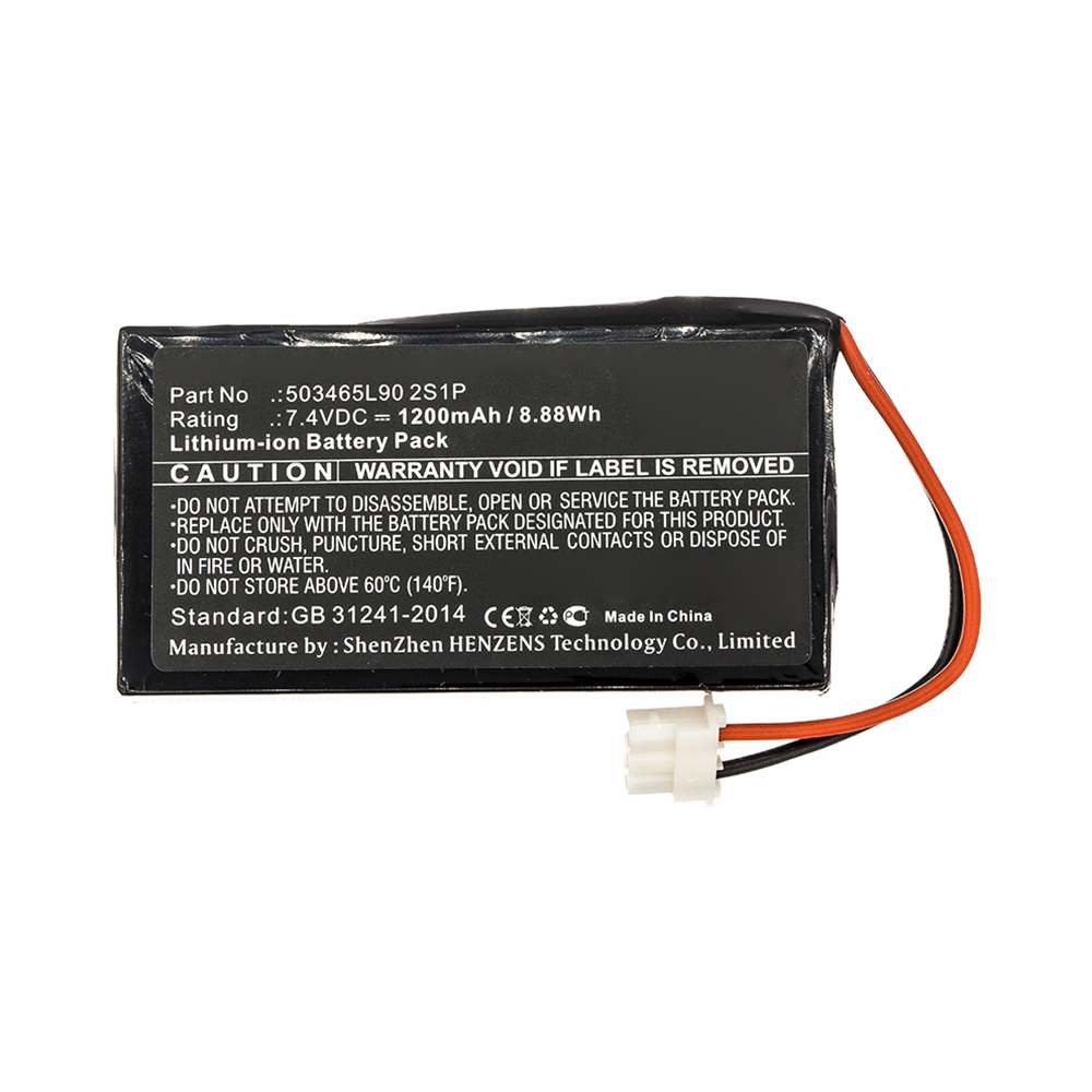 Synergy Digital Medical Battery, Compatible with CHARMCARE 503465L90 2S1P Medical Battery (Li-ion, 7.4V, 1200mAh)
