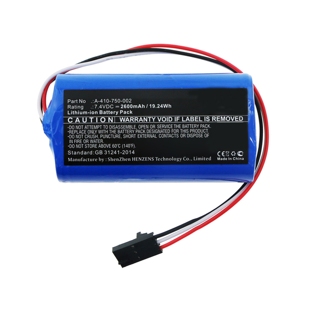 Synergy Digital Medical Battery, Compatible with COSMED A-410-750-002 Medical Battery (Li-ion, 7.4V, 2600mAh)