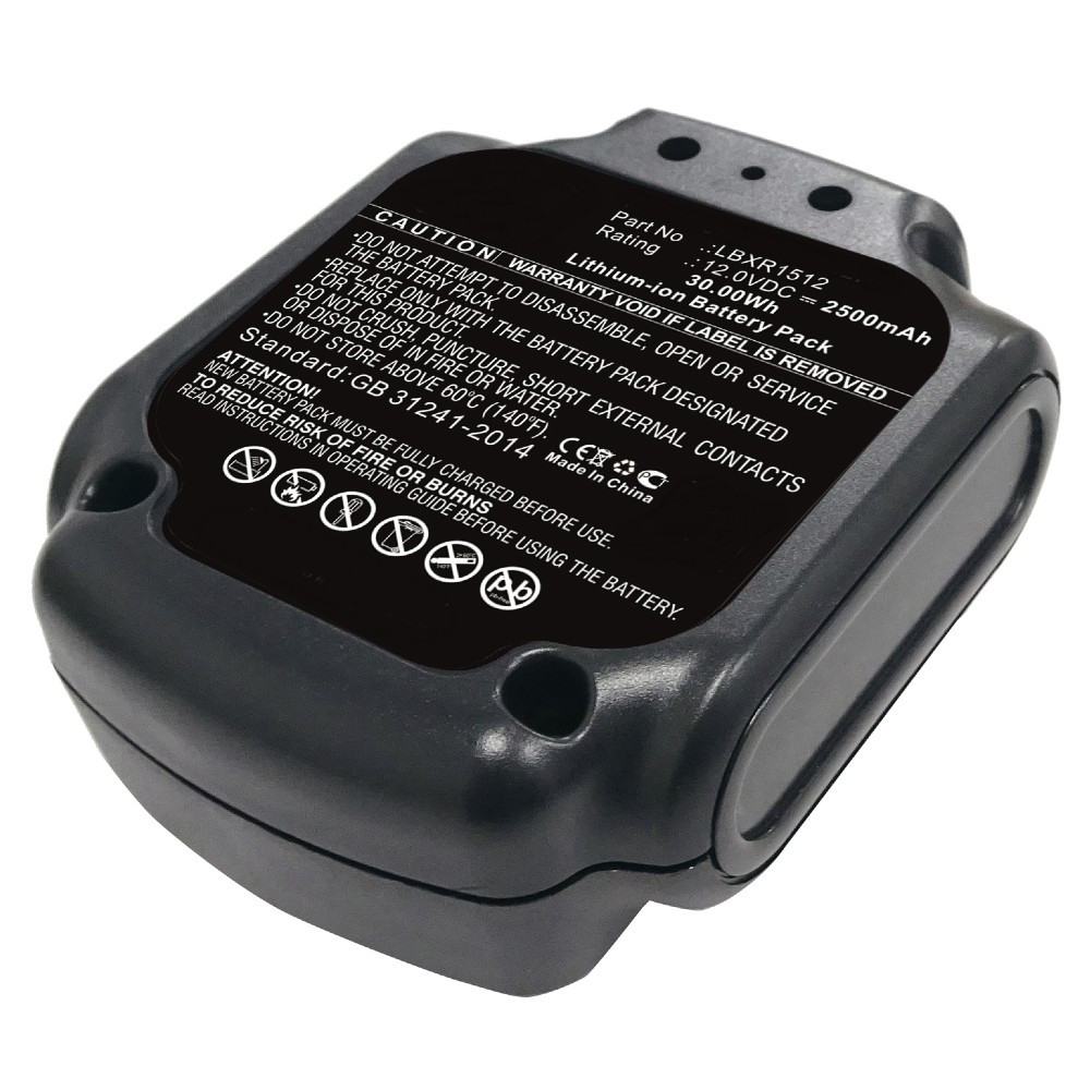 Synergy Digital Power Tool Battery, Compatible with Black & Decker LBXR1512 Power Tool Battery (Li-ion, 12V, 2500mAh)